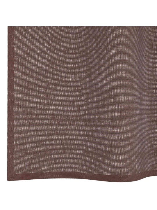 Voileeverhot läpiviennillä 2 kpl ruskea 140x260 cm