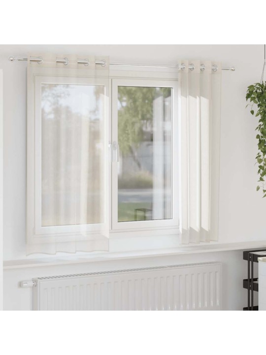 Voileeverhot läpiviennillä 2 kpl kerma 140x175 cm