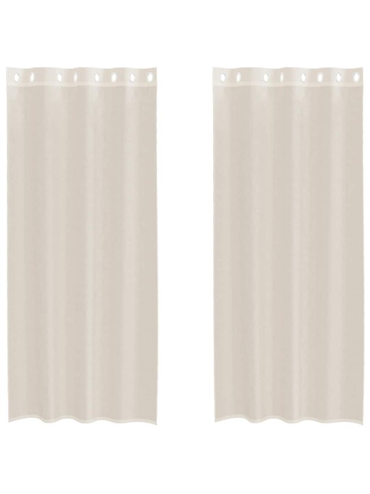 Voileeverhot läpiviennillä 2 kpl kerma 140x225 cm