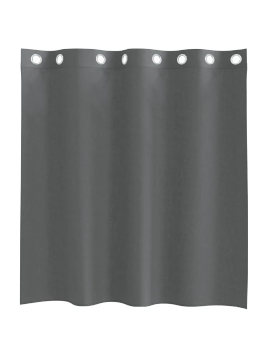 Voileeverhot läpiviennillä 2 kpl tummanharmaa 140x140 cm