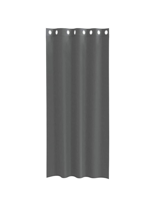 Voileeverhot läpiviennillä 2 kpl tummanharmaa 140x225 cm