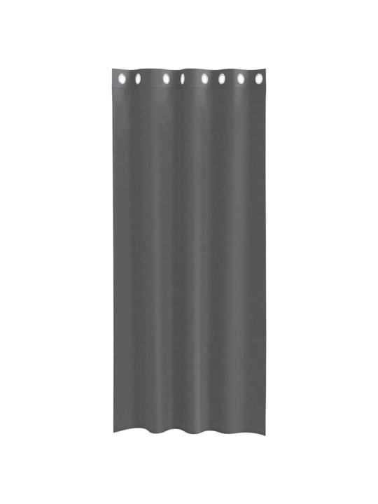 Voileeverhot läpiviennillä 2 kpl tummanharmaa 140x245 cm