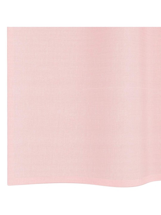 Voileeverhot läpiviennillä 2 kpl vaaleanpunainen 140x140 cm