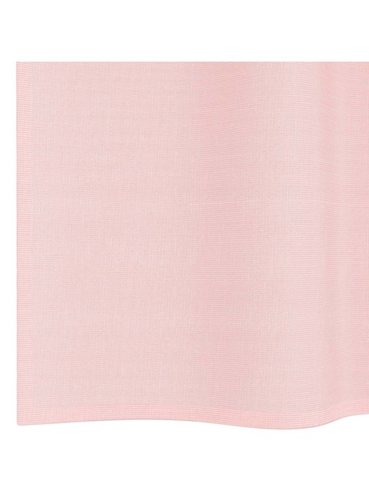 Voileeverhot läpiviennillä 2 kpl vaaleanpunainen 140x225 cm