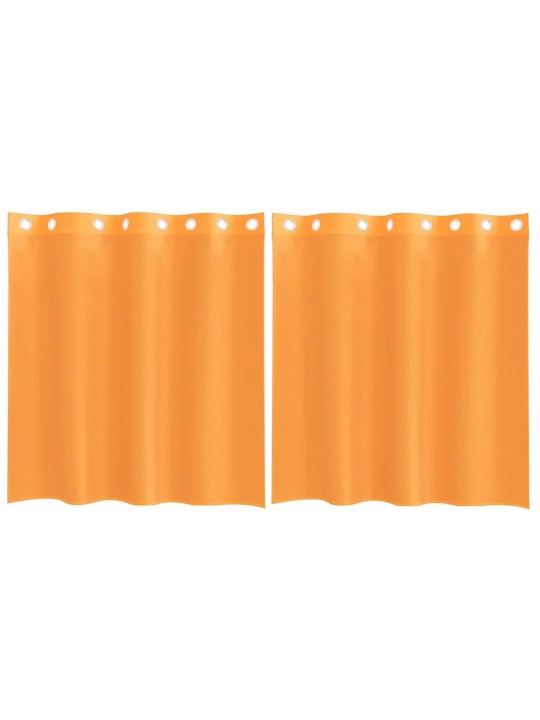 Voileeverhot läpiviennillä 2 kpl oranssi 140x140 cm