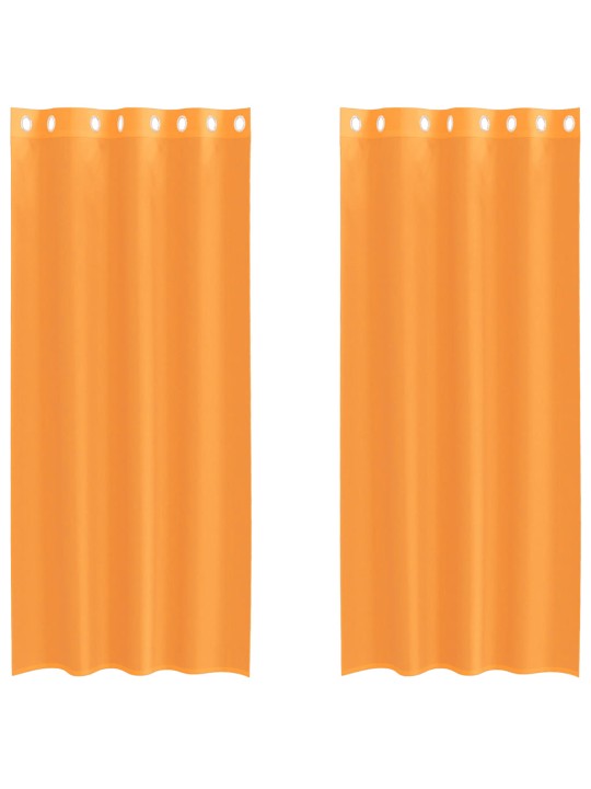 Voileeverhot läpiviennillä 2 kpl oranssi 140x245 cm