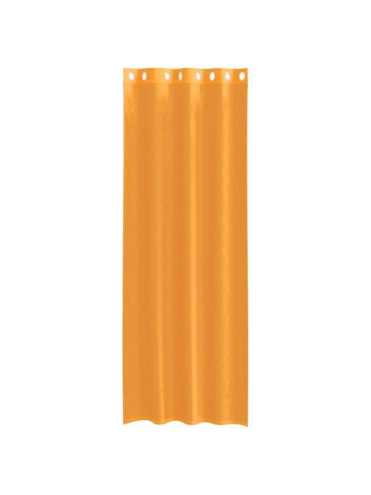 Voileeverhot läpiviennillä 2 kpl oranssi 140x300 cm