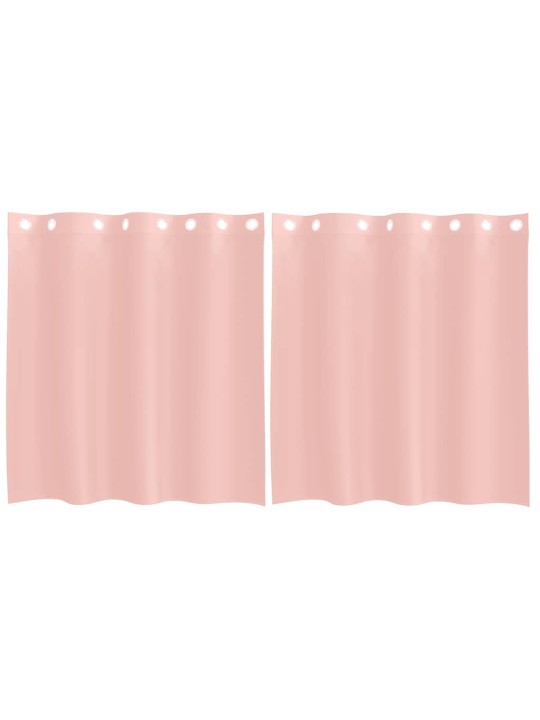 Voileeverhot läpiviennillä 2 kpl pinkki 140x140 cm