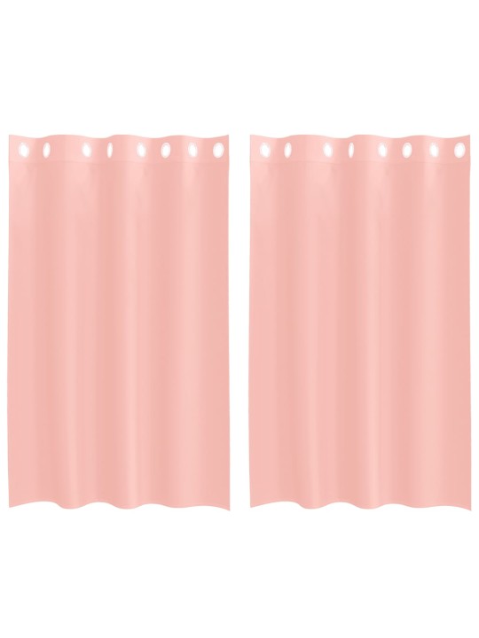 Voileeverhot läpiviennillä 2 kpl pinkki 140x175 cm