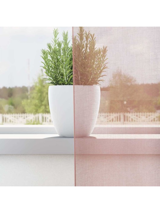 Voileeverhot läpiviennillä 2 kpl pinkki 140x245 cm