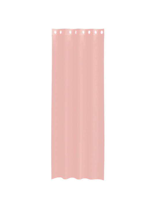 Voileeverhot läpiviennillä 2 kpl pinkki 140x260 cm