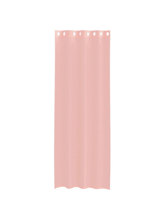 Voileeverhot läpiviennillä 2 kpl pinkki 140x300 cm