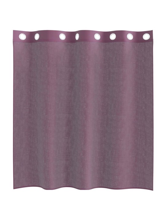 Voileeverhot läpiviennillä 2 kpl purppura 140x140 cm