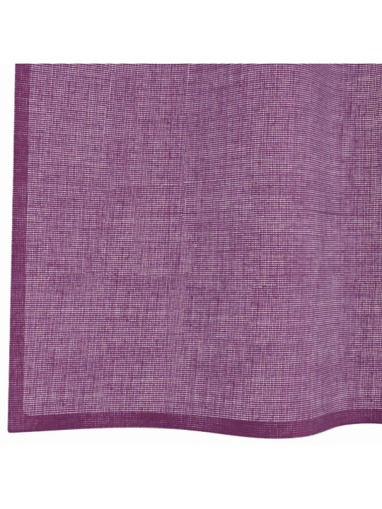Voileeverhot läpiviennillä 2 kpl purppura 140x225 cm