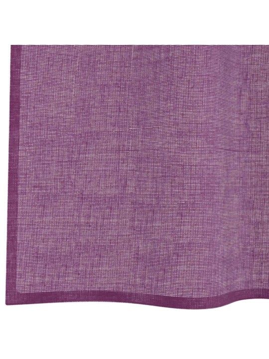 Voileeverhot läpiviennillä 2 kpl purppura 140x245 cm