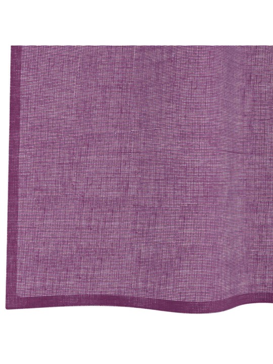 Voileeverhot läpiviennillä 2 kpl purppura 140x260 cm