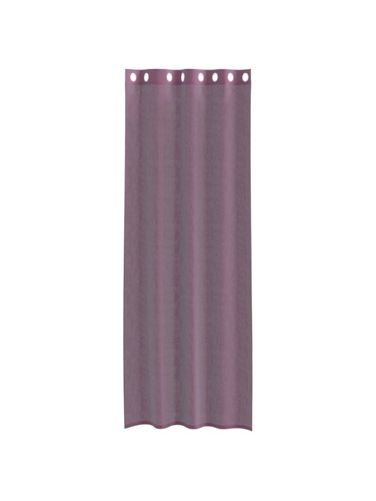 Voileeverhot läpiviennillä 2 kpl purppura 140x300 cm