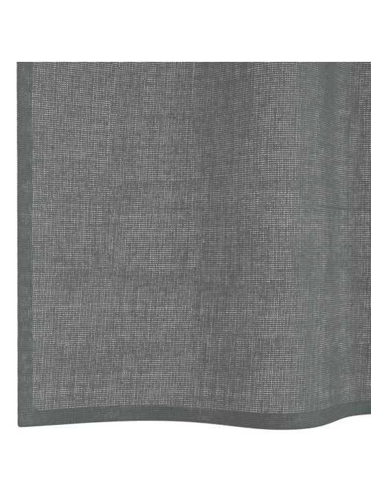Voileeverhot lenkeillä 2 kpl tummanharmaa 140x260 cm