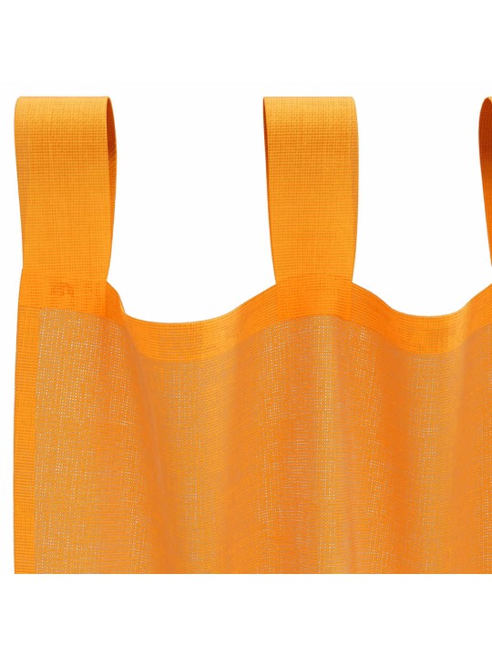 Voileeverhot lenkeillä 2 kpl oranssi 140x245 cm