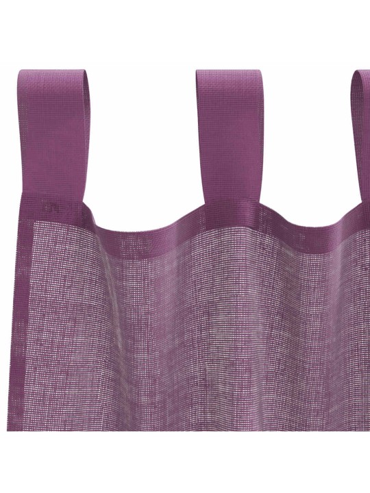 Voileeverhot lenkeillä 2 kpl purppura 140x245 cm