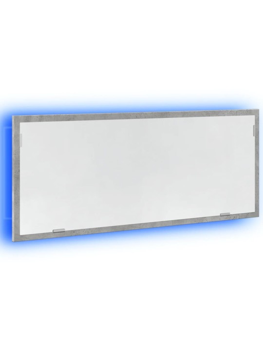 LED-kylpyhuonepeili betoninharmaa 100x8,5x37 cm tekninen puu