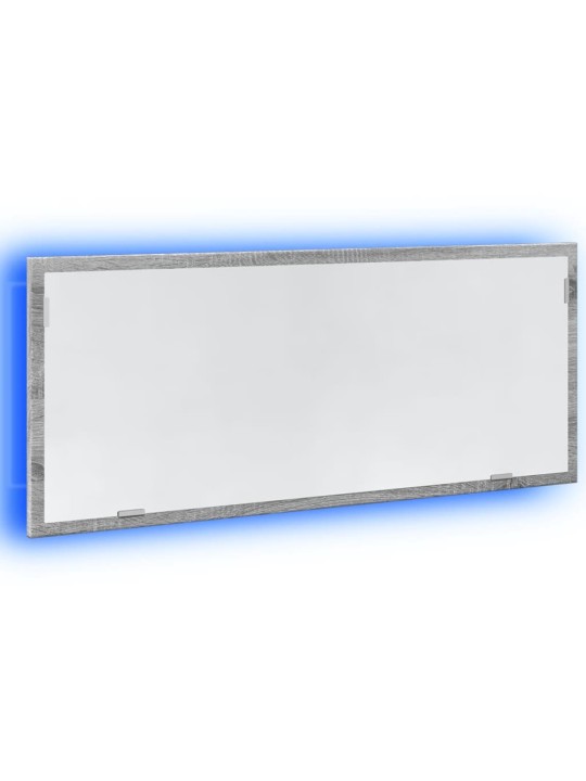 Kylpyhuoneen LED-peili harmaa Sonoma 100x8,5x37 cm tekninen puu