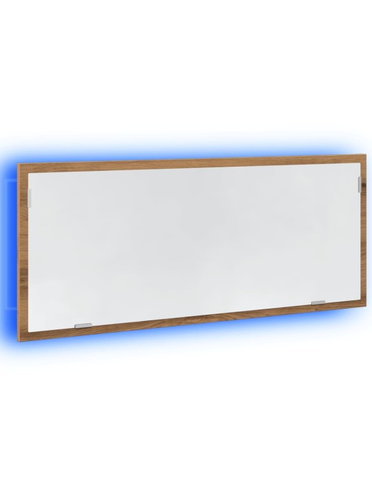 Kylpyhuoneen LED-peili tammi 100x8,5x37 cm tekninen puu