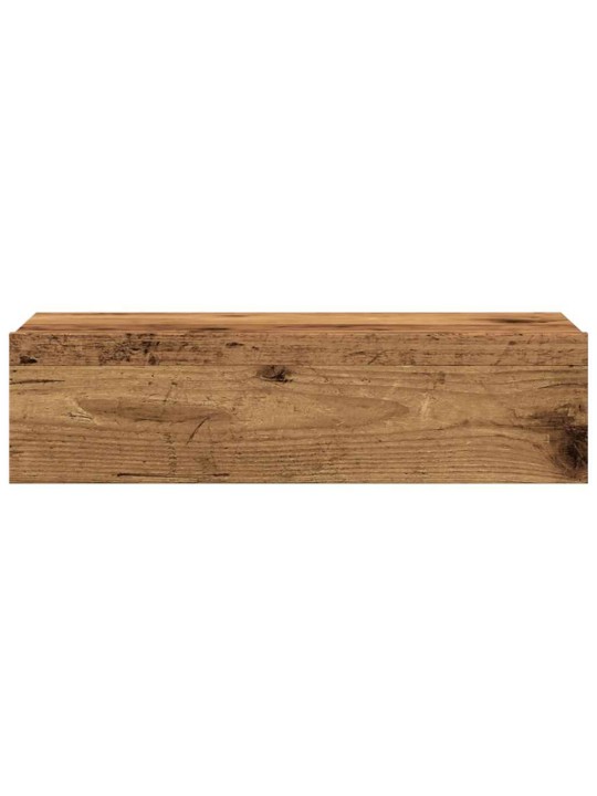 Tv-kaappi led-valoilla vanha puu 60x35x15,5 cm