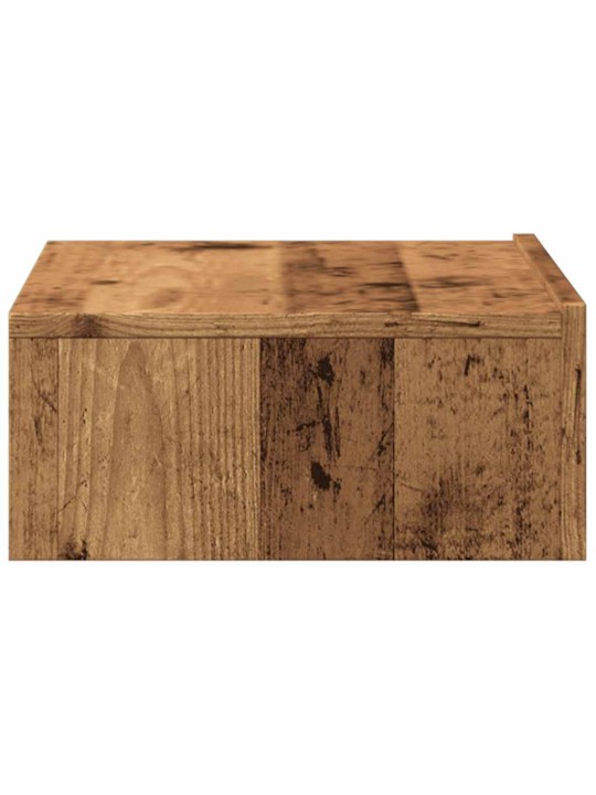 Tv-kaappi led-valoilla vanha puu 60x35x15,5 cm
