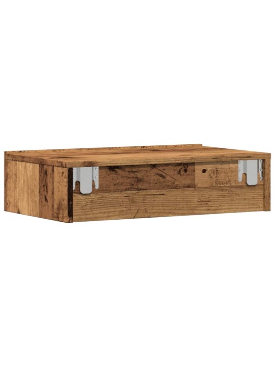 Tv-kaappi led-valoilla vanha puu 60x35x15,5 cm