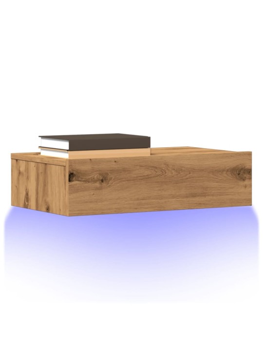 Tv-kaappi led-valoilla käsityöläinen tammi 60x35x15,5 cm