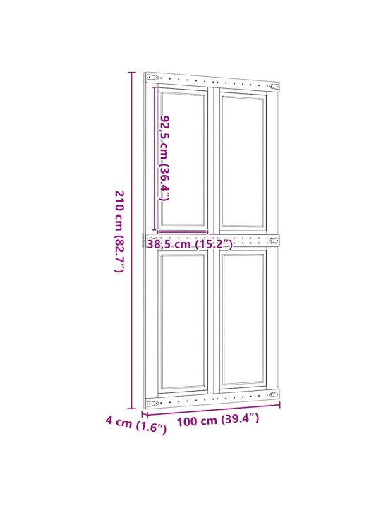 Navetan ovi corona 100x210 cm massiivipuu mänty