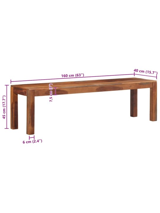Penkki 160 cm Massiivipuu akaasia