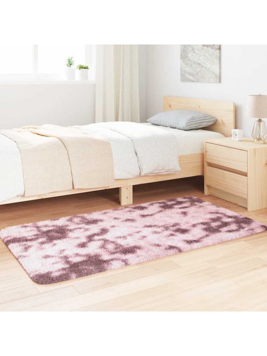 Pörrömatto korkeanukkainen navarra pölypinkki 80x150 cm