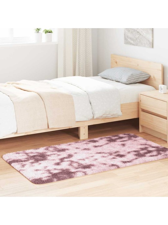 Pörrömatto korkeanukkainen navarra pölypinkki 80x150 cm