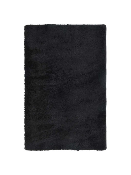 Pörrömatto korkeanukkainen navarra musta 130x200 cm polyesteri