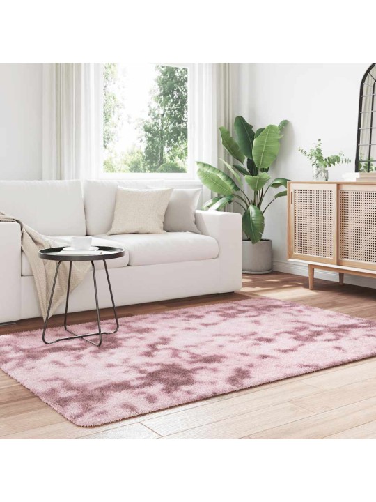 Pörrömatto korkeanukkainen navarra pölypinkki 130x200 cm