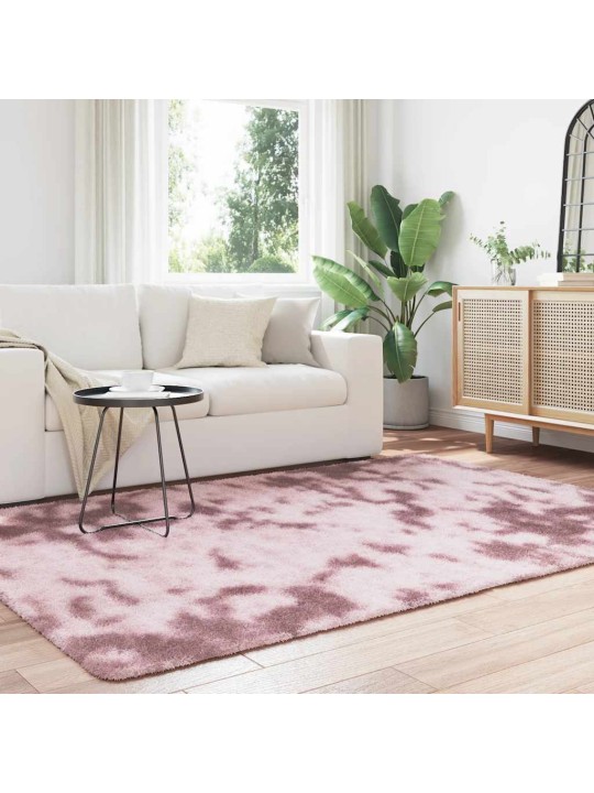 Pörrömatto korkeanukkainen navarra pölypinkki 160x230 cm