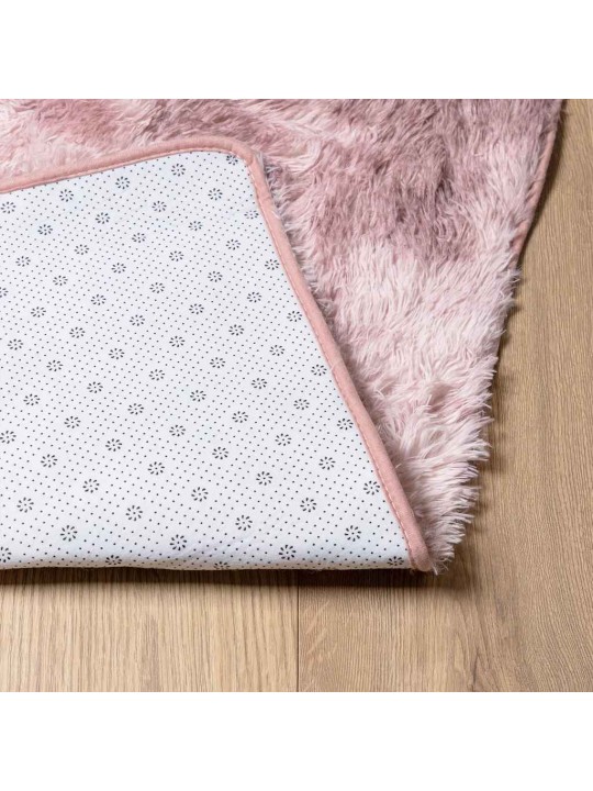 Pörrömatto korkeanukkainen navarra pölypinkki 200x290 cm