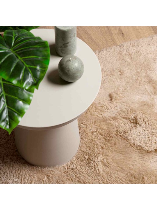 Pörrömatto korkeanukkainen navarra beige 120x120 cm polyesteri