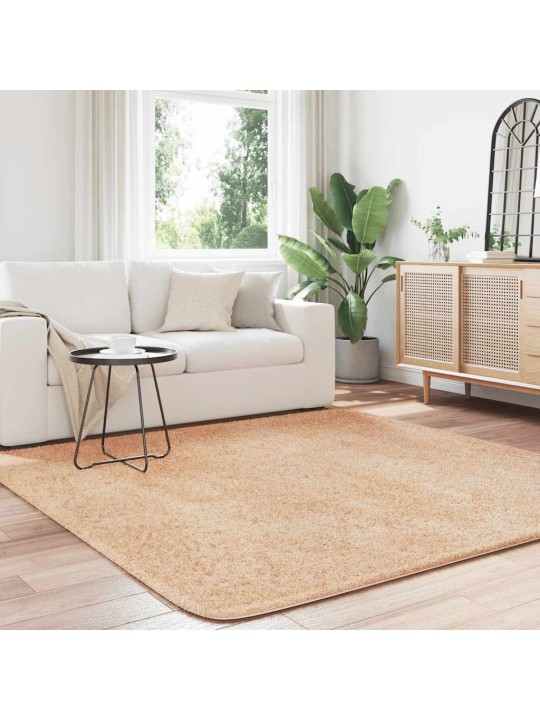 Pörrömatto korkeanukkainen navarra beige 200x200 cm polyesteri