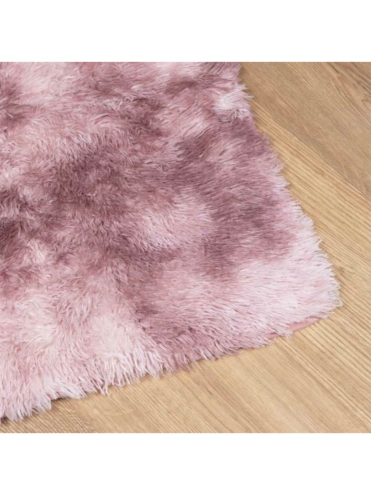 Pörrömatto korkeanukkainen navarra pölypinkki 200x200 cm