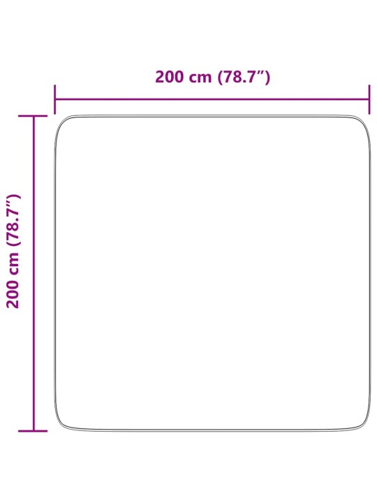 Pörrömatto korkeanukkainen navarra pölypinkki 200x200 cm