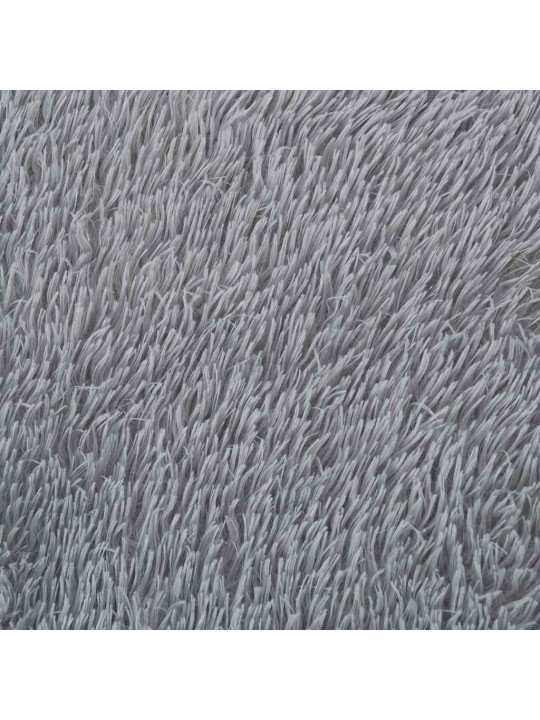 Pörrömatto korkeanukkainen navarra hopeanharmaa 200x200 cm