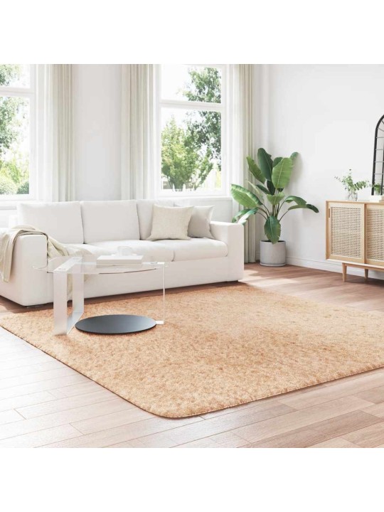 Pörrömatto korkeanukkainen navarra beige 240x240 cm polyesteri