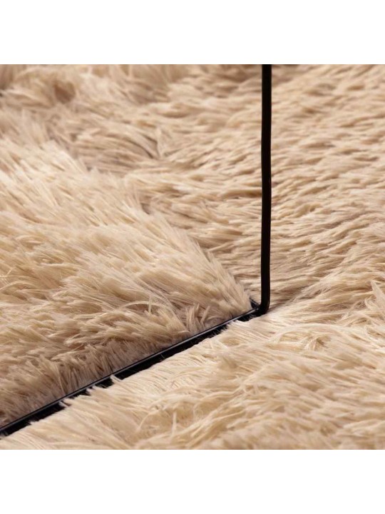 Pörrömatto korkeanukkainen navarra beige 240x240 cm polyesteri