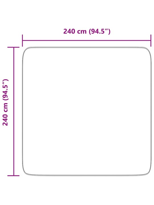Pörrömatto korkeanukkainen navarra kerma 240x240 cm polyesteri