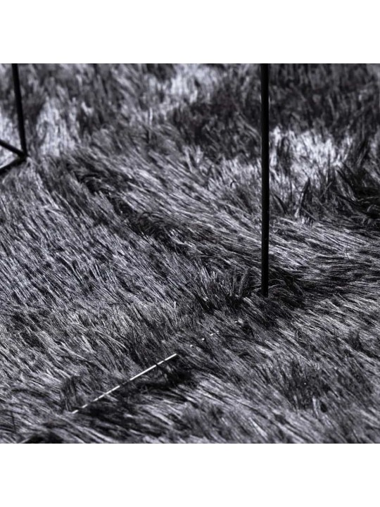 Pörrömatto korkeanukkainen navarra tummanharmaa 240x240 cm