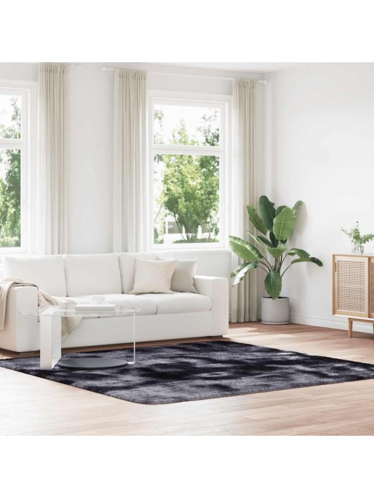Pörrömatto korkeanukkainen navarra tummanharmaa 240x240 cm