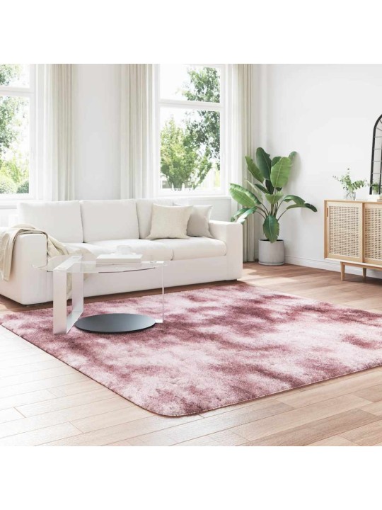 Pörrömatto korkeanukkainen navarra pölypinkki 240x240 cm